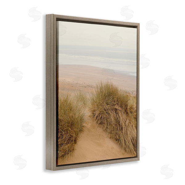 Stupell Industries Ian Winstanley | Sun Bleached Beach Coast Tall Grass Sand Dunes Wall Art