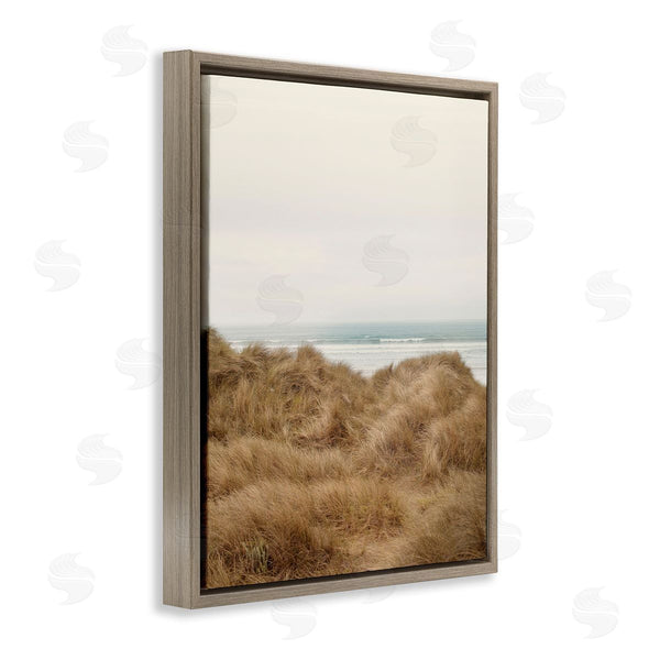Stupell Industries Ian Winstanley | Tall Grass Field Beach Waves Sun Bleached Sky Wall Art