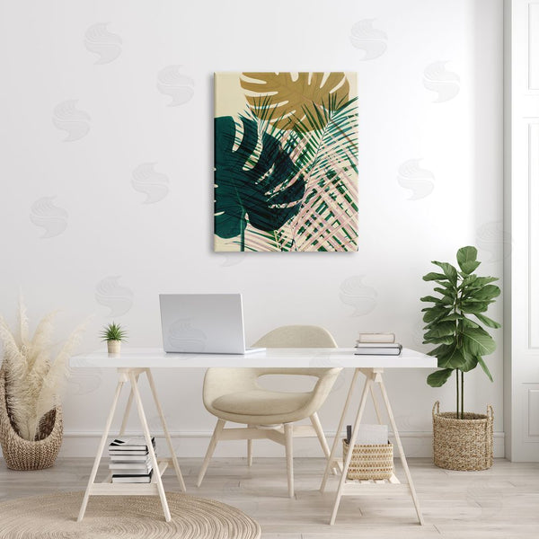 Stupell Industries Ian Winstanley | Warm Summer Palms Tropical Plant Arrangement Modern Abstraction Wall Art