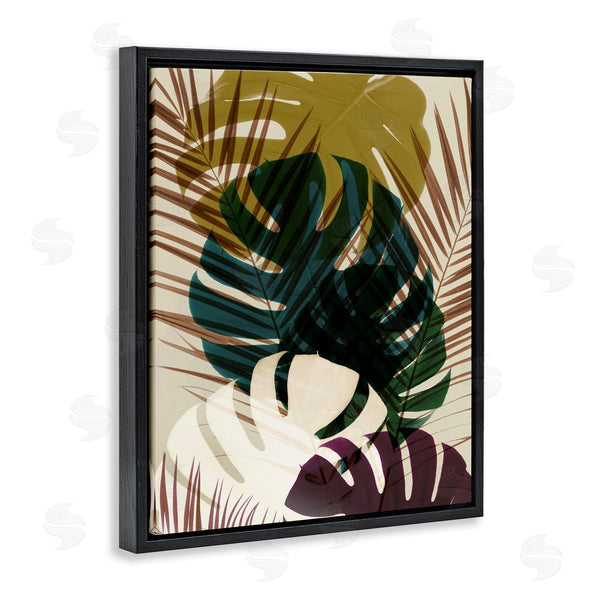 Stupell Industries Ian Winstanley | Warm Summer Tropical Palm Fronds Monstera Leaves Wall Art