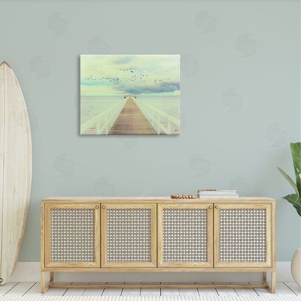 Stupell Industries Igor Vitomirov | Distant Dock Peaceful Coast Shore Wall Art