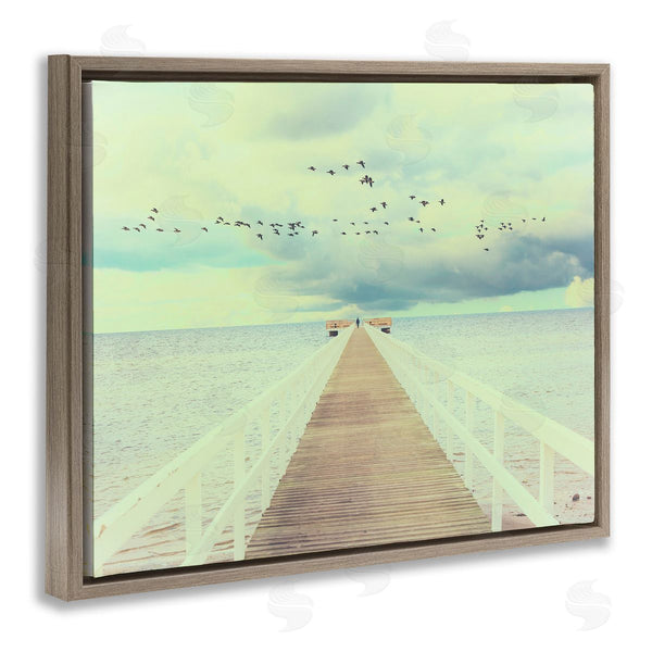 Stupell Industries Igor Vitomirov | Distant Dock Peaceful Coast Shore Wall Art