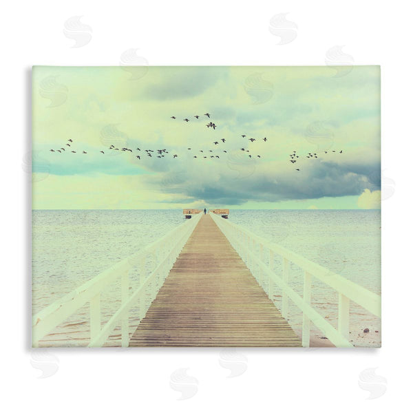 stupell industries Igor Vitomirov | Distant Dock Peaceful Coast Shore Wall Art