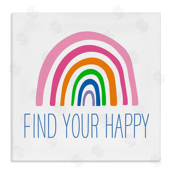 stupell industries Ilene Segal | Find Your Happy Uplifting Rainbow Simple Stripes Wall Art