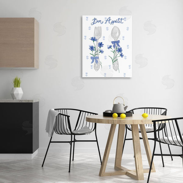 Stupell Industries Ilis Avilés | Bon Appetit Floral Silverware Wall Art