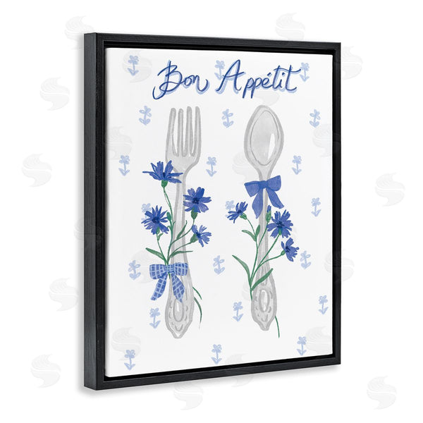 Stupell Industries Ilis Avilés | Bon Appetit Floral Silverware Wall Art