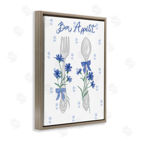 Stupell Industries Ilis Avilés | Bon Appetit Floral Silverware Wall Art