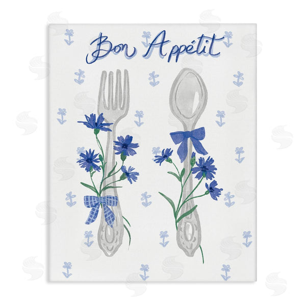 stupell industries Ilis Avilés | Bon Appetit Floral Silverware Wall Art