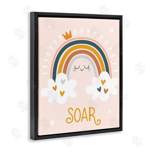 Stupell Industries Ilis Avilés | Casual Soar Calligraphy Smiling Rainbow Hearts Stars Wall Art