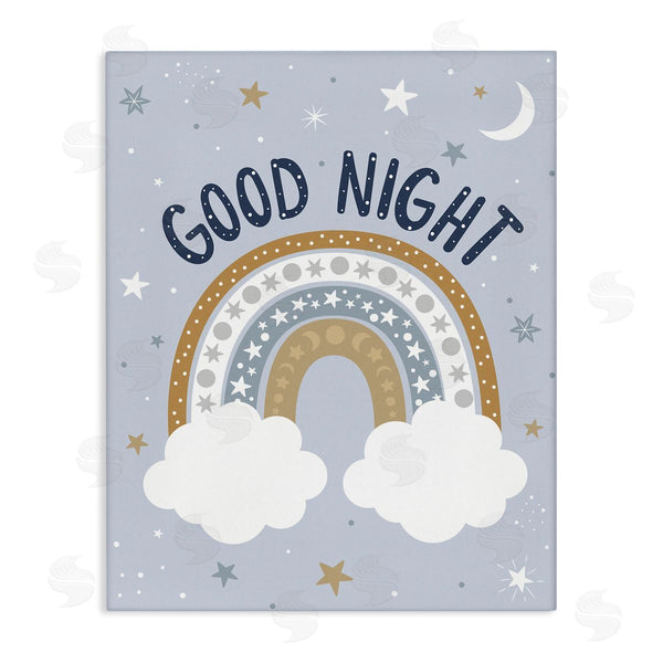 stupell industries Ilis Avilés | Good Night Astronomical Rainbow Outer Space Symbol Stripes Wall Art