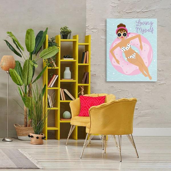 Stupell Industries Ilis Avilés | Loving Myself Girl In Pool Wall Art