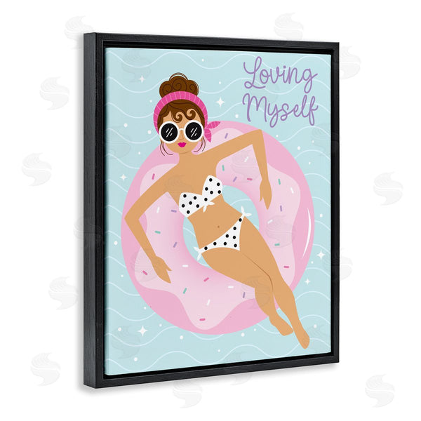 Stupell Industries Ilis Avilés | Loving Myself Girl In Pool Wall Art