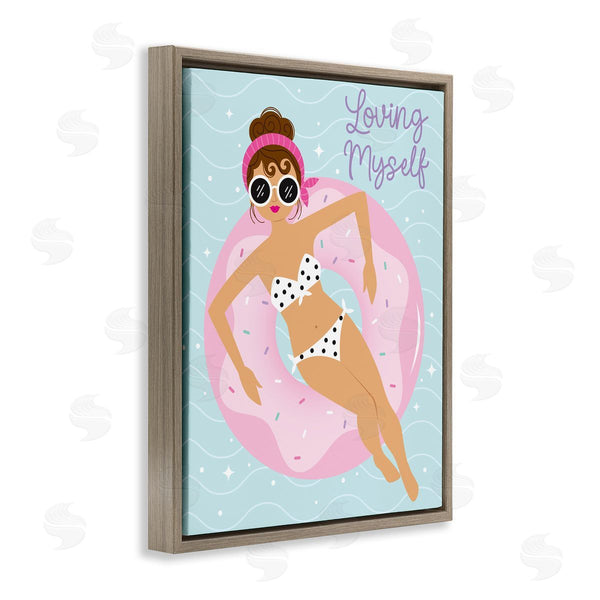 Stupell Industries Ilis Avilés | Loving Myself Girl In Pool Wall Art