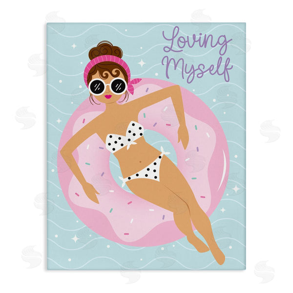 stupell industries Ilis Avilés | Loving Myself Girl in Pool Wall Art