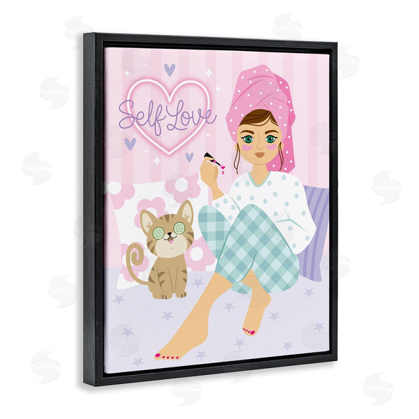 Stupell Industries Ilis Avilés | Self Love Girl & Cat Wall Art