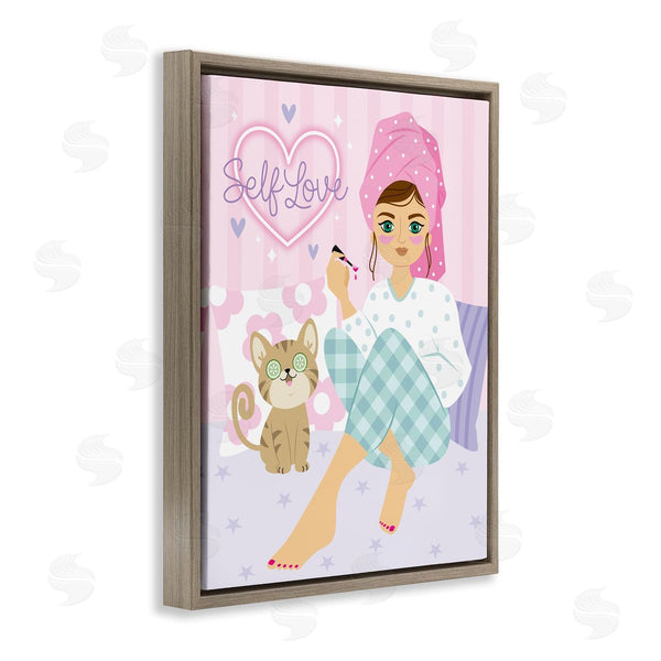 Stupell Industries Ilis Avilés | Self Love Girl & Cat Wall Art