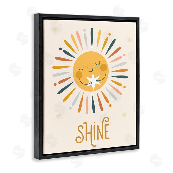 Stupell Industries Ilis Avilés | Shine Phrase Uplifting Sun Rays Hugging Star Wall Art