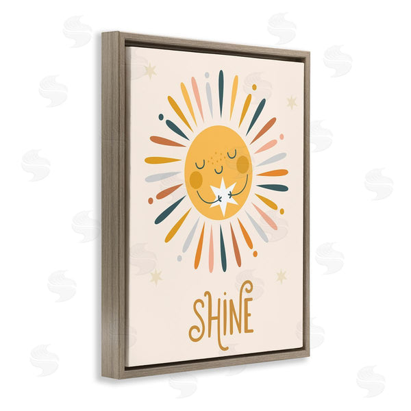 Stupell Industries Ilis Avilés | Shine Phrase Uplifting Sun Rays Hugging Star Wall Art