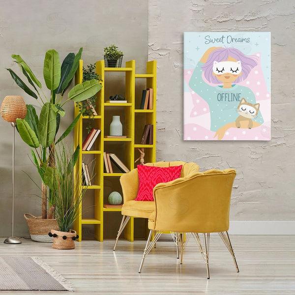 Stupell Industries Ilis Avilés | Sweet Dreams Girl & Cat Wall Art