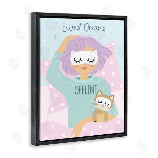 Stupell Industries Ilis Avilés | Sweet Dreams Girl & Cat Wall Art