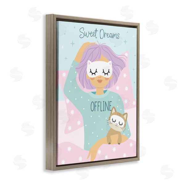Stupell Industries Ilis Avilés | Sweet Dreams Girl & Cat Wall Art
