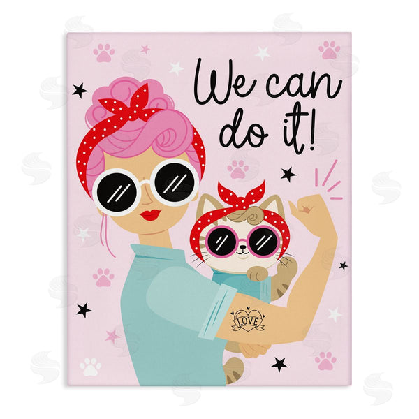 stupell industries Ilis Avilés | We Can Girl & Cat Wall Art