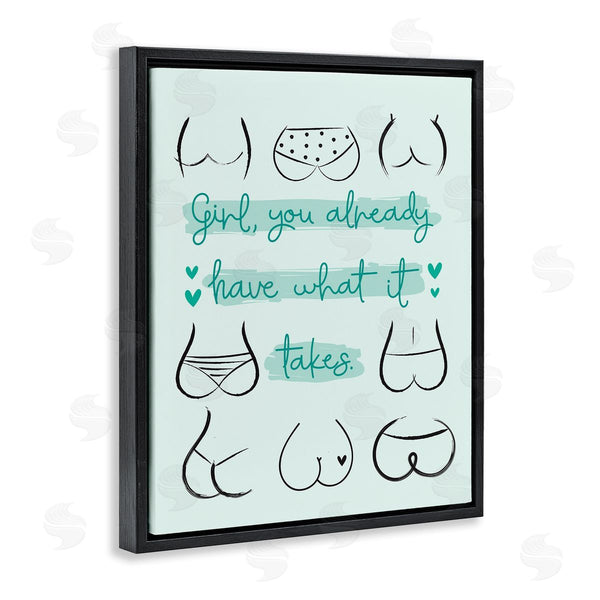 Stupell Industries Ilis Avilés | You Have What It Takes Booty Positivity Wall Art