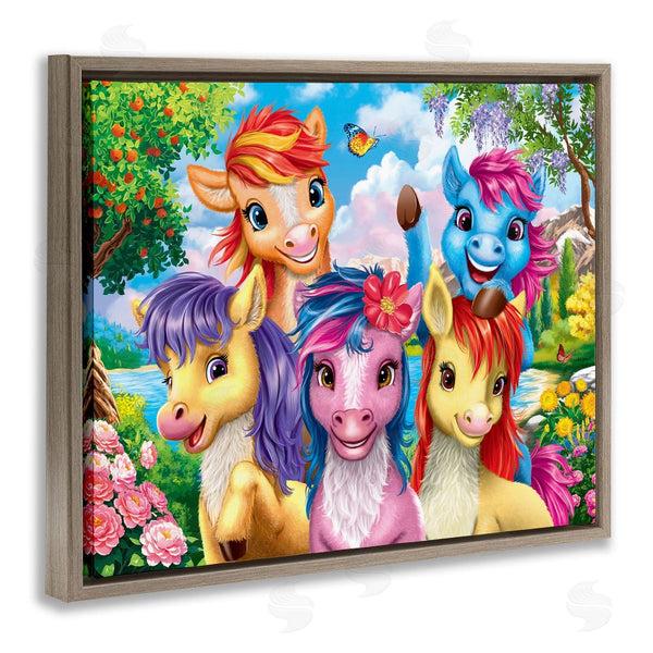 Stupell Industries Image World | Bright Ponies Selfie