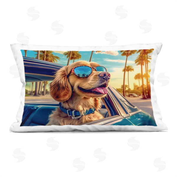 stupell industries Image World | Cool Puppy Summer Sunset Printed Throw Pillow