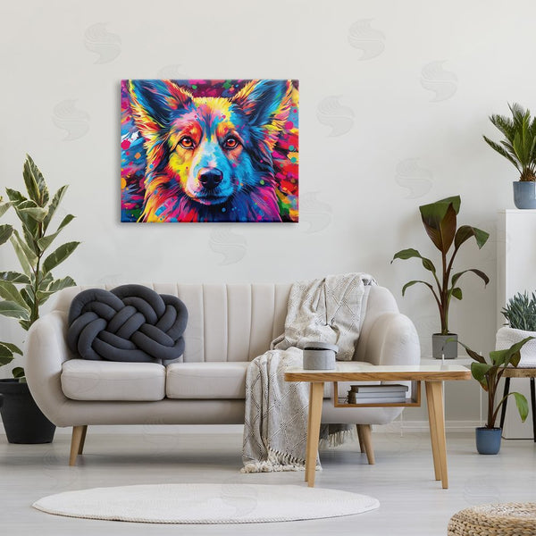 Stupell Industries Image World | Dog With Vivid Paint Splash Wall Art