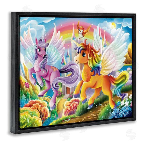 Stupell Industries Image World | Fluttering Unicorns & Rainbow