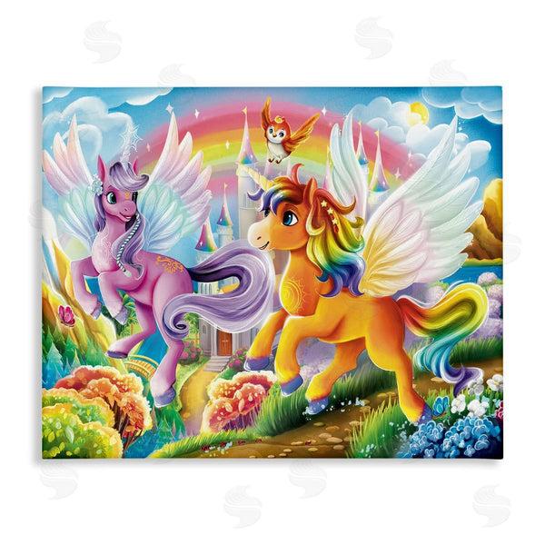 stupell industries Image World | Fluttering Unicorns & Rainbow