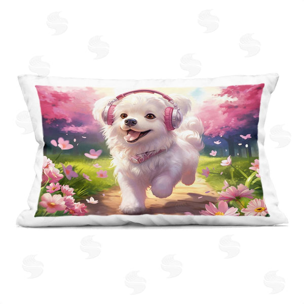 stupell industries Image World | Happy Puppy On A Walk Printed Throw Pillow