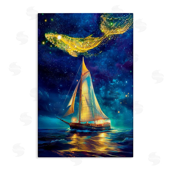stupell industries Image World | Whale Constellation At Sea