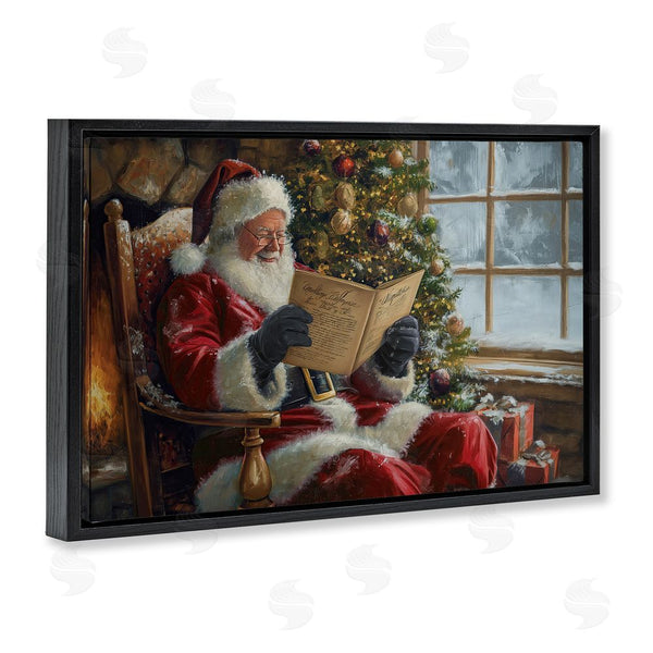 Stupell Industries Imagine It Images | Cheerful Santa Reading Wall Art