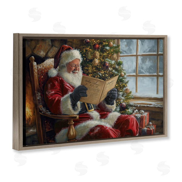 Stupell Industries Imagine It Images | Cheerful Santa Reading Wall Art