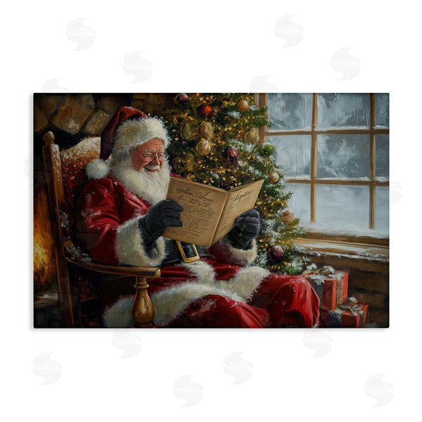 stupell industries Imagine It Images | Cheerful Santa Reading Wall Art