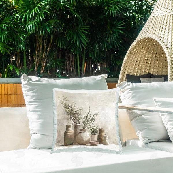 Stupell Industries Imagine It Images | Pottery Herbs Still Life Printed Throw Pillow