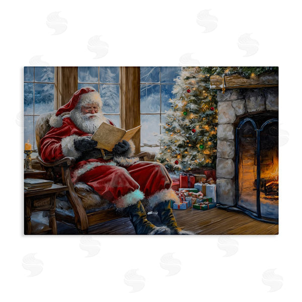 stupell industries Imagine It Images | Santa Reading by Fire Wall Art