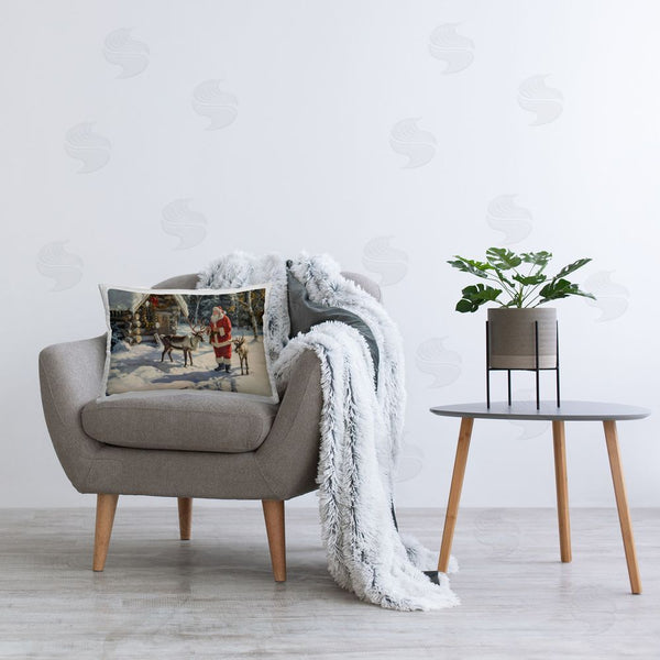 Stupell Industries Imagine It Images | Santa & Reindeer Scene