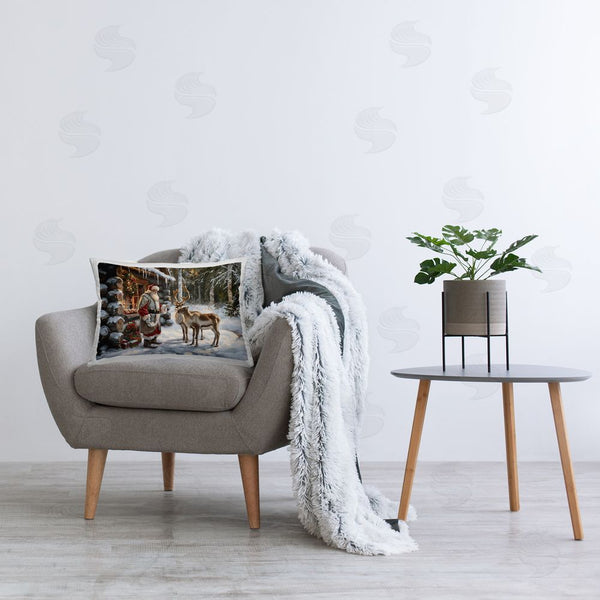 Stupell Industries Imagine It Images | Santa's Cabin With Reindeer