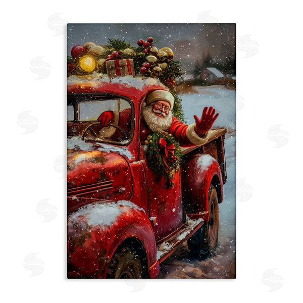 stupell industries Imagine It Images | Santa Waving Hello