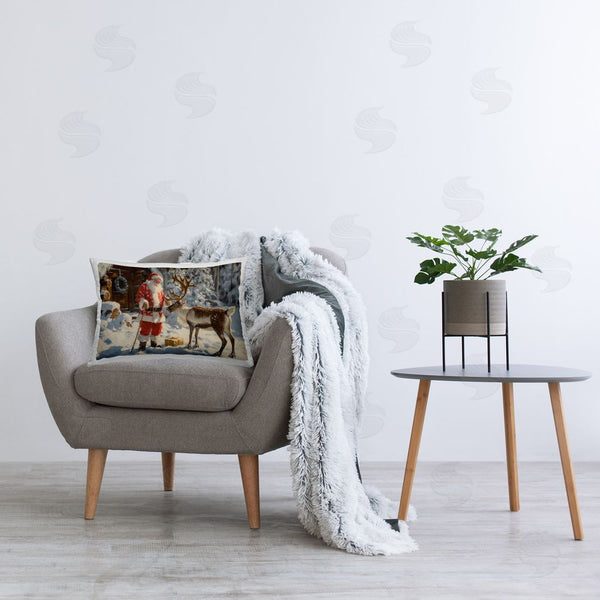 Stupell Industries Imagine It Images | Santa With Reindeer Scene