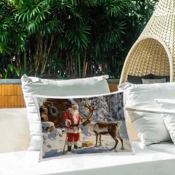 Stupell Industries Imagine It Images | Santa With Reindeer Scene