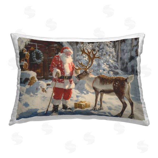 stupell industries Imagine It Images | Santa with Reindeer Scene