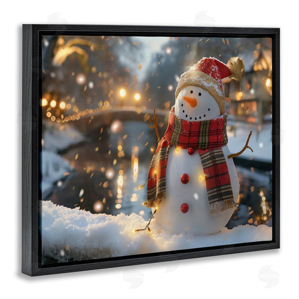 Stupell Industries Imagine It Images | Snowman Windy Winter Scene Wall Art