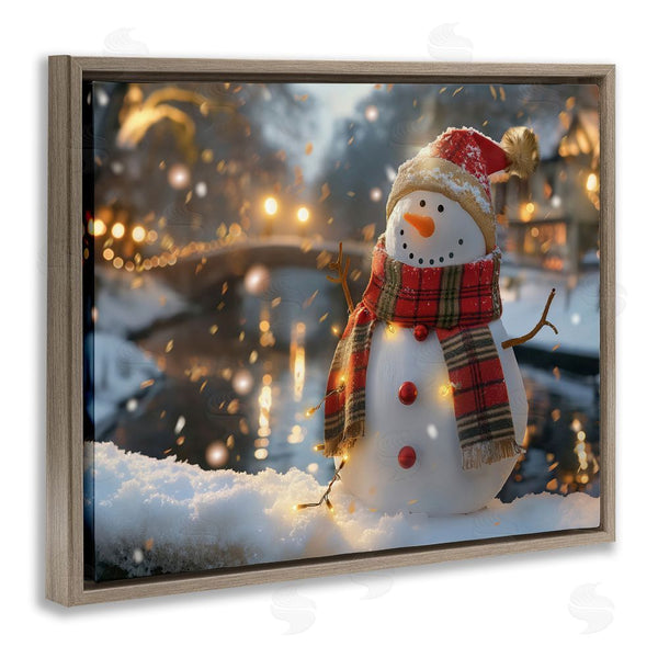Stupell Industries Imagine It Images | Snowman Windy Winter Scene Wall Art