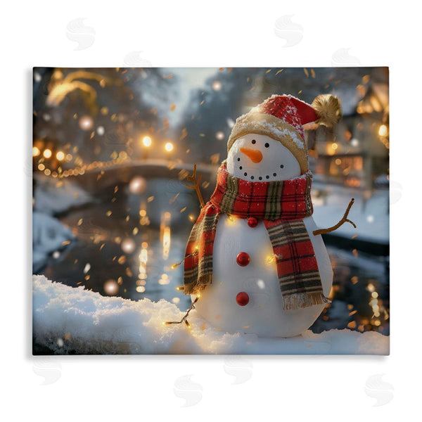 stupell industries Imagine It Images | Snowman Windy Winter Scene Wall Art