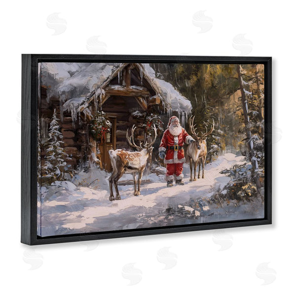 Stupell Industries Imagine It Images | Traditional Santa By Cabin