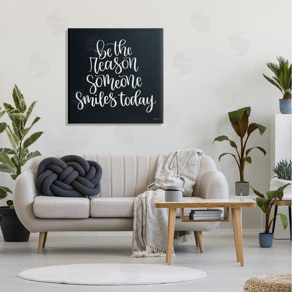 Stupell Industries Imperfect Dust | Be The Reason Someone Smiles Today Uplifting Phrase Wall Art